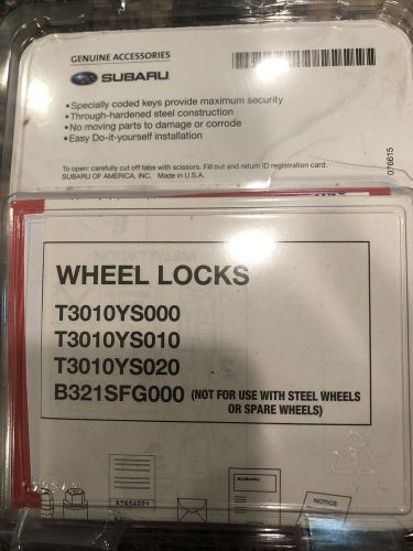 Genuine subaru steel wheel locks kit fits all models - set of 4