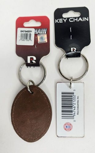 Virginia tech hokies leather plastic key ring chain lot of 2