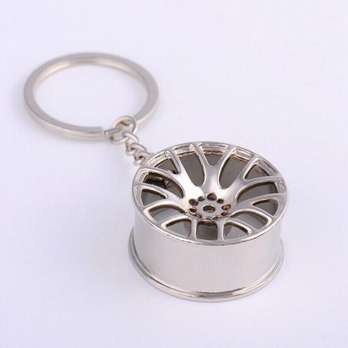 New for car parts key chain motor hub valve piston engine rotate keyring a+++++