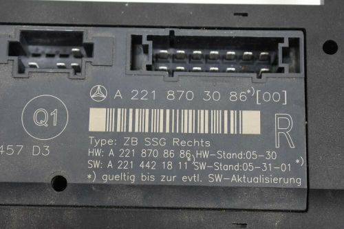 Front right seat motor control module computer mercedes w221 s550 2007 07