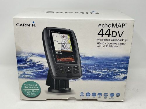 Garmin echomap 44dv marine gps depth finder hd-id downvu sonar blue chart g2