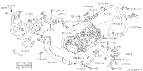 Subaru genuine impreza wrx sti forester secondary valve air suction oem