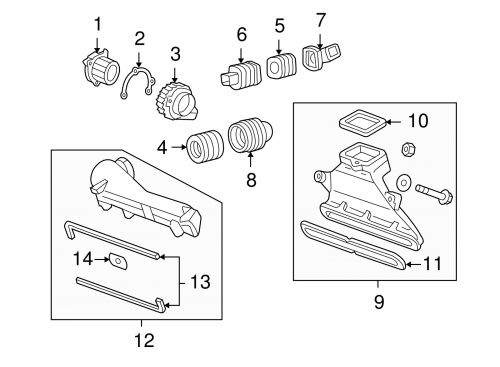 Genuine honda engine air intake hose seal 1j426-rcj-310