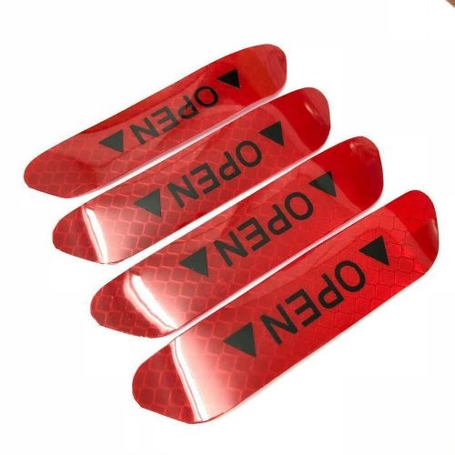 4× auto door open safety warning reflective decal stickers universal usa