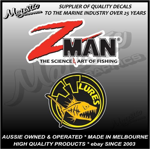 Z-man - tt lures - custom - fishing - boat - decal / sticker