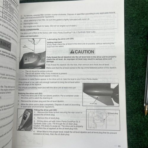 Volvo penta owner’s manual