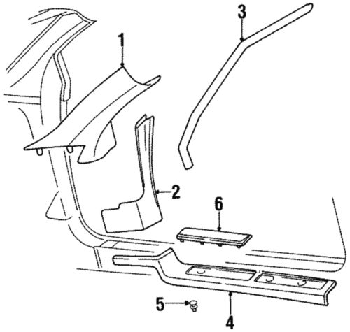 Genuine gm retainer-front s/d opg floor cpt  ret (push-i 25611434