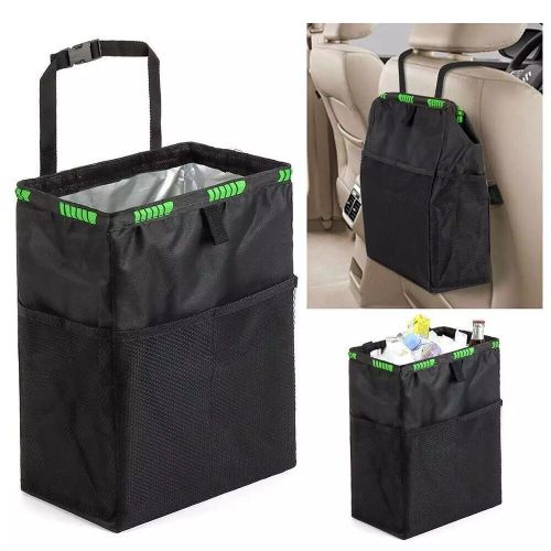 Car trash bag leak proof storage box seat garbage waste bin oxford fabric