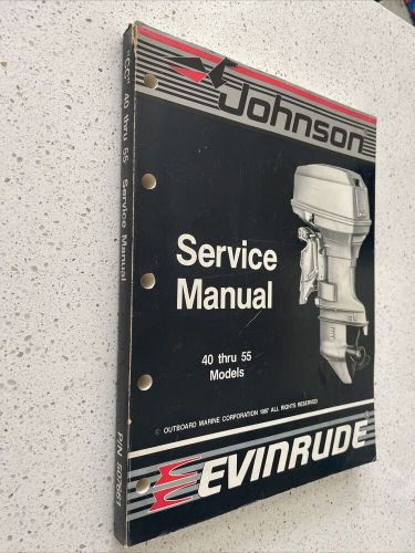 1987 oem johnson/evinrude outboard service manual hp 40-55 models 507661