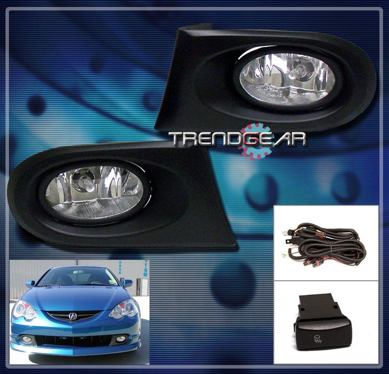 02 03 04 acura rsx coupe 2dr jdm bumper driving clear fog lights lamp+oem switch