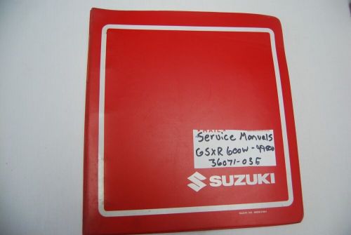 Suzuki gsxr-600w 999500-36071-03e serivce manual