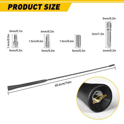 16&#034; style long mast antenna - fits: 2002-2020 mini cooper