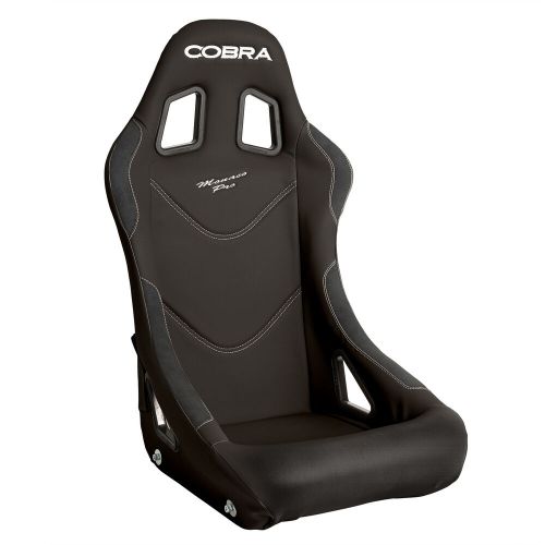 Cobra monaco pro fia approved steel frame seat - black / vinyl