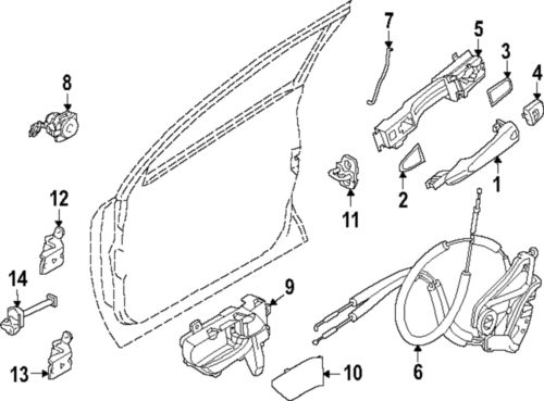 Genuine nissan handle outside 80640-6ta1b