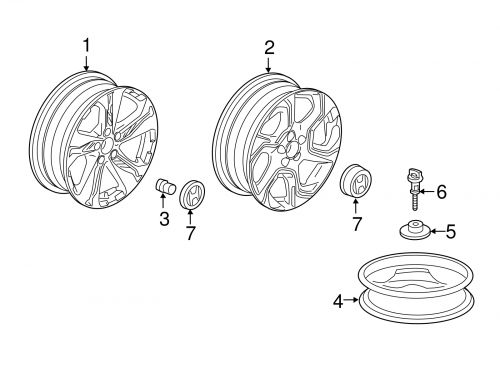 Genuine honda spare wheel adapter 74651-s2x-003