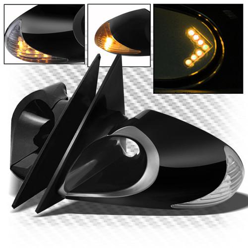 92-96 prelude manual adjust k6 mirrors w/side amber led + built-in arrow signal