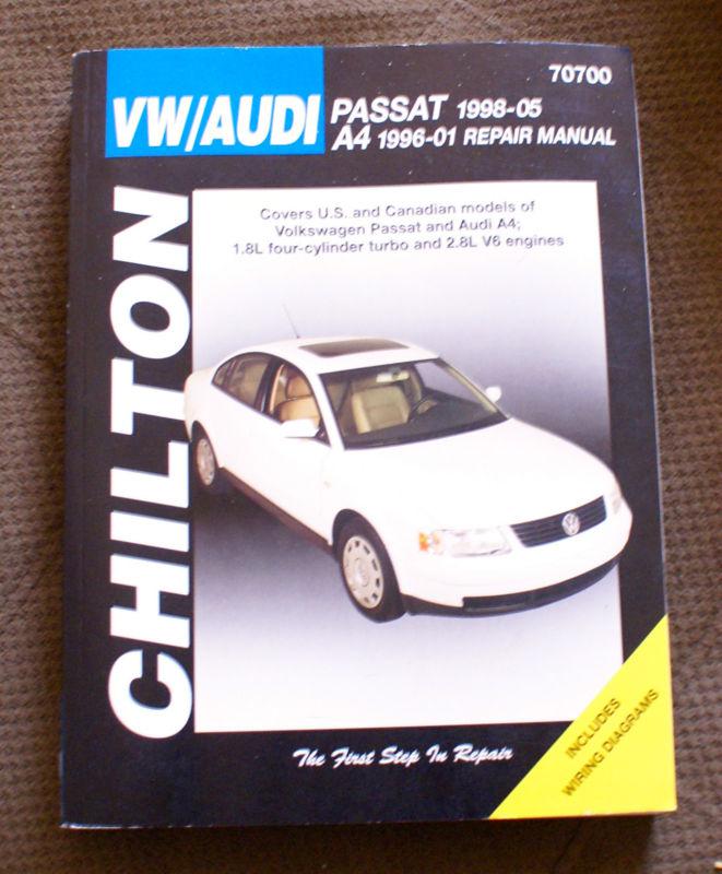 Chilton repair manual #70700: vw/audi passat 1998 to 01, a4 1996 to 01