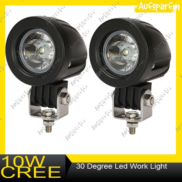 2x 10w cree xml led work light off-road spot lamp truck ute boat driving car atv