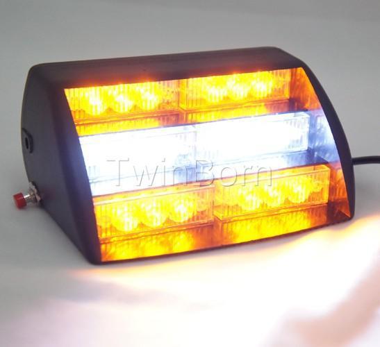 12v strobe three storeys car flashing white and amber lights 4 flash mode