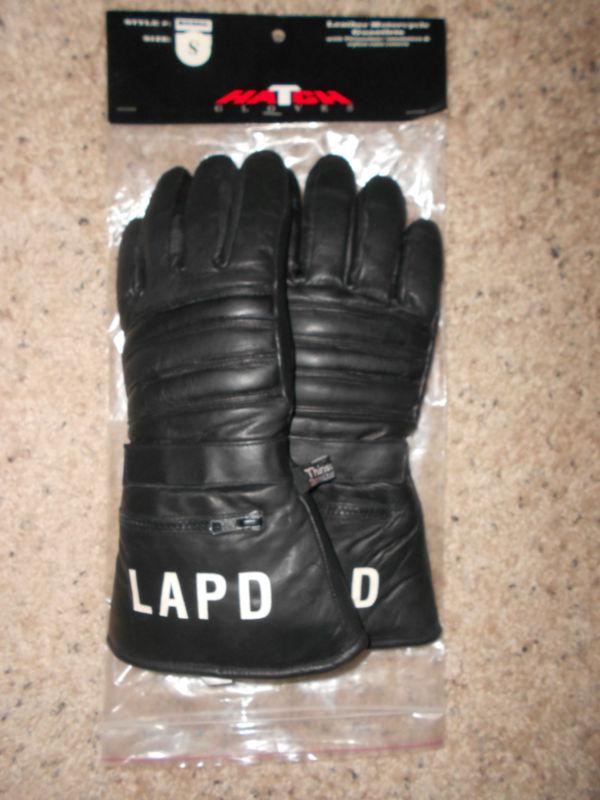 New lapd motorcycle gloves black sz. s thinsulate 3m only ones on ebay!