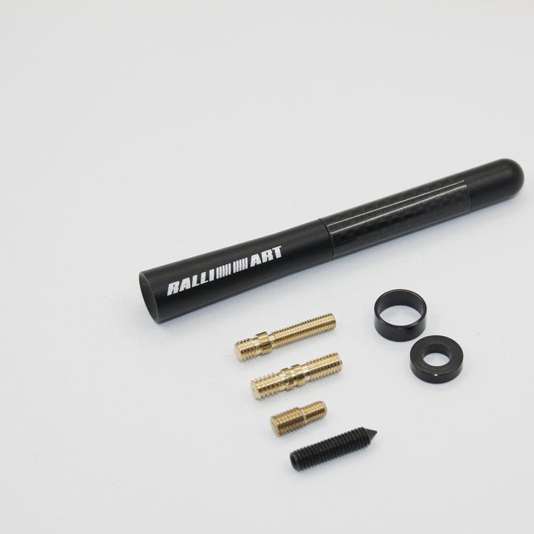 Jdm ralliart sports carbon fibre car am/fm radio 4.7" antenna for  mitsubishi