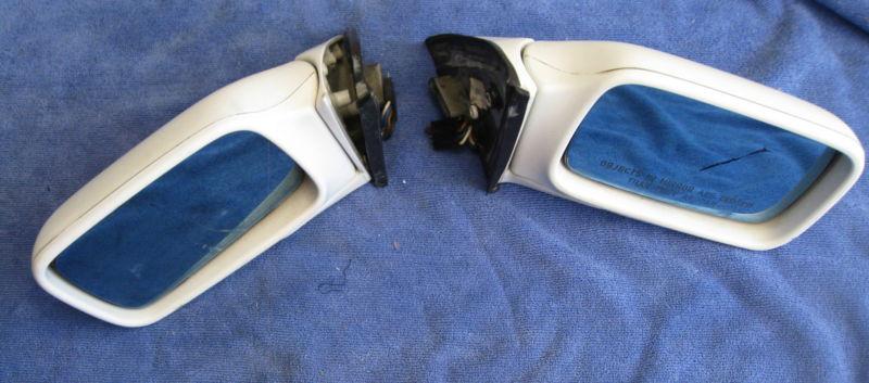 Bmw e21 320i 323i side view electric mirror set - rare oem alpine white color