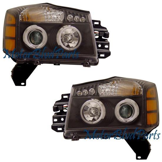 04-06 nissan armada/titan ccfl halo projector headlight