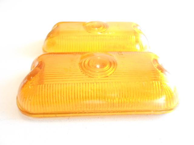 Vintage set amber glass cats eye a 7875 lens marker clearance light