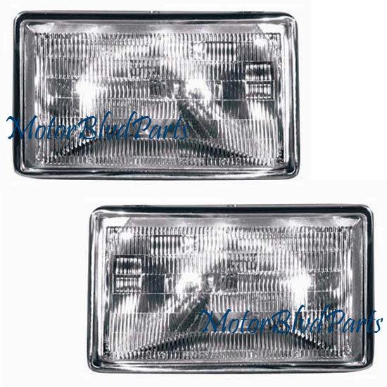 87-90 caravan/voyager headlights w/aero lamps lh+rh set