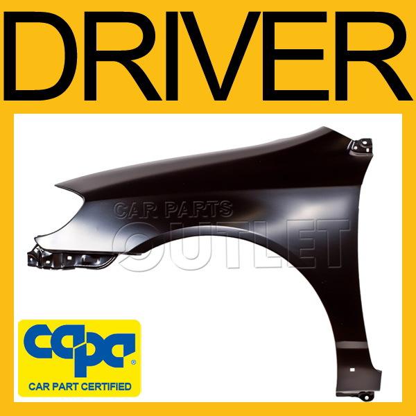 03-08 toyota corolla s driver side front fender capa certified primered black lh