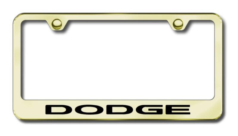 Chrysler dodge  engraved gold license plate frame -metal made in usa genuine