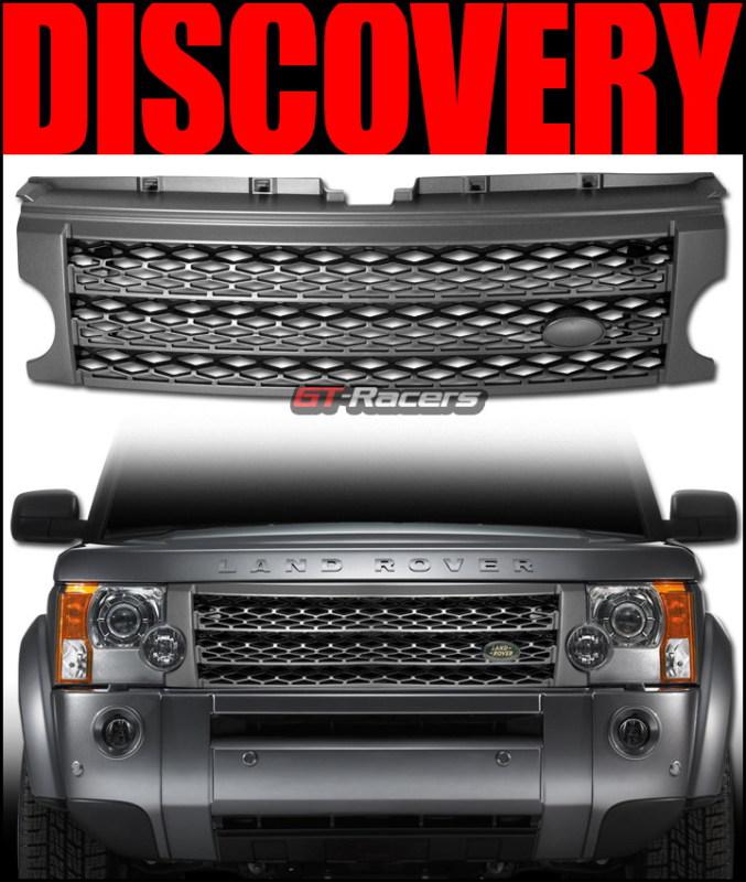 Gray sport mesh front bumper grill grille 2005-2009 land rover lr3 discovery 3