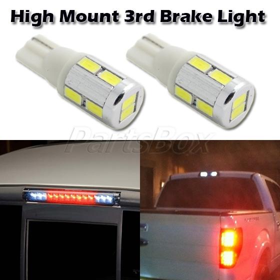 2x white mount 3rd brake light high power chml high mounted stop light