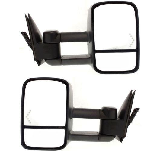 03-07 chevy gmc truck towing power heated signal side view mirror lh/rh pair set