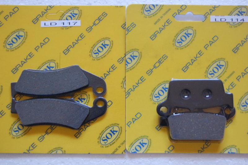 Front&rear brake pads for honda xr250l xr250r xr400r xr600r xr650l xr650r