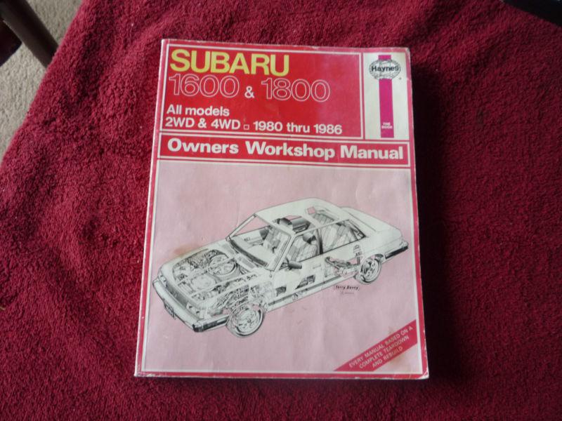 Suburu 1600 & 1800 1980 thru 1986