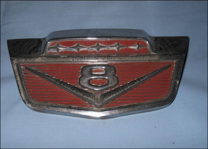 Vintage1966 f100 ford v8, hood emblem.  oem, used.  good condition for age