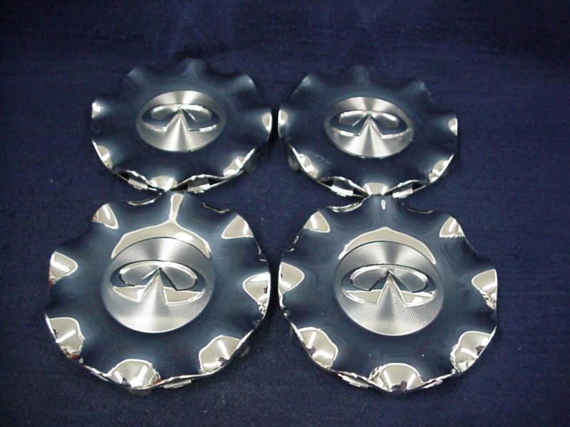 Infiniti qx56 08-10 chrome center caps - set of 4 - fits the 9 spoke 20" wheel