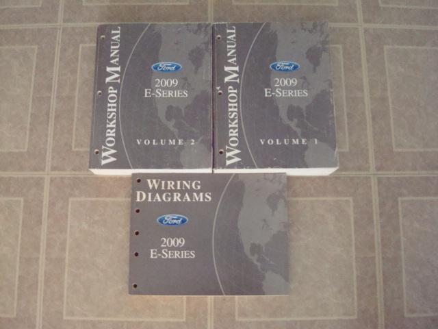 2009 ford e-150 250 350 van & diesel econoline shop service repair manual books 