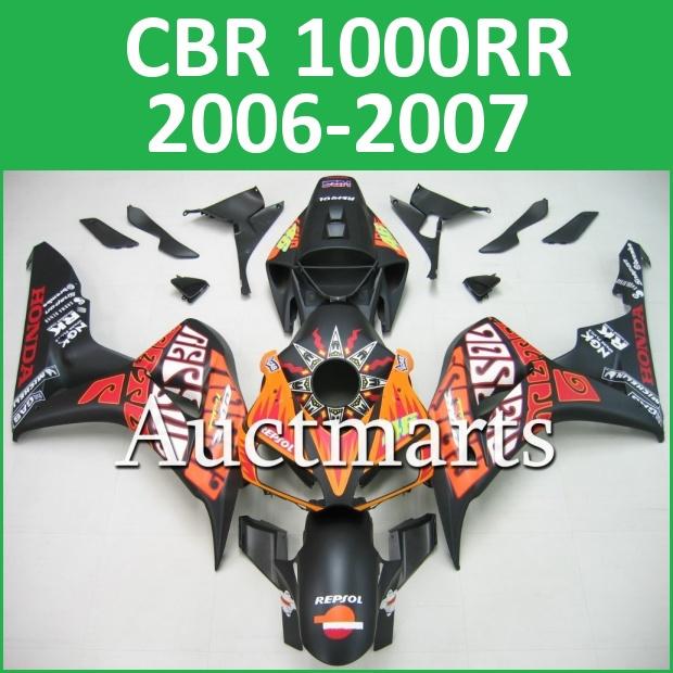 Fit honda 06 07 cbr1000rr cbr 1000 rr 2006 2007 fairing kit abs plastics e15 c13