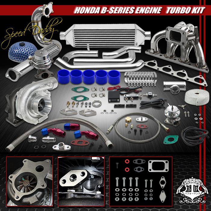 T04e 11p t3/t4 turbo kit bolt-on intercooler+manifold b16/b18 civic/del sol/dc2