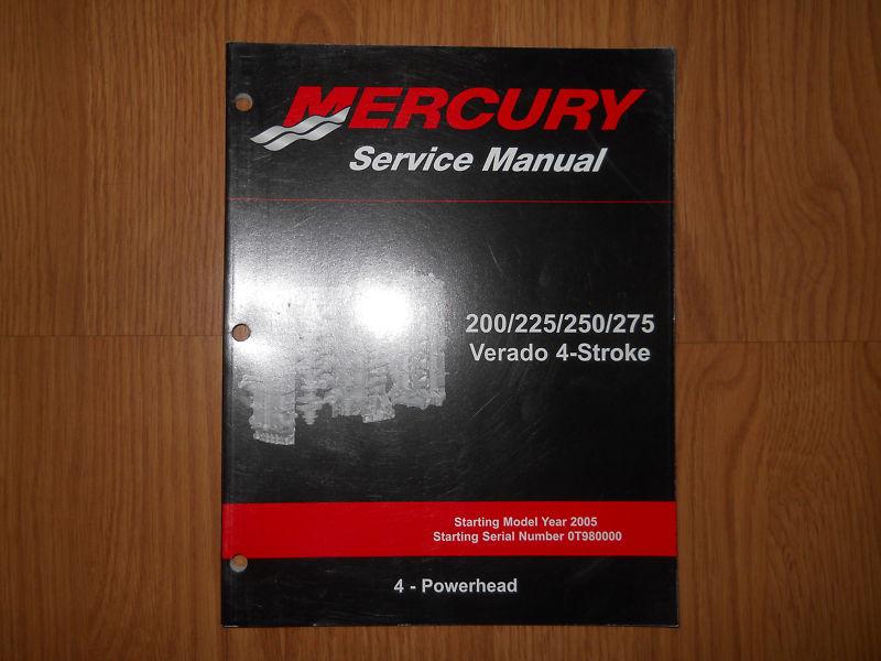 Mercury service manual 200 225 250 275 300 verado 4 powerhead startin ot98000000