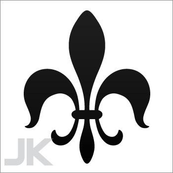 Decals sticker fleur de lis flower lily symbol decoration artistic 0502 vax7z