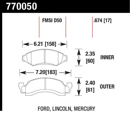 Hawk performance 770050 premium oes; disc brake pads