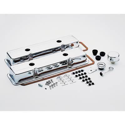 Mr. gasket engine dress-up chrome valve covers gaskets dipstick tube breather