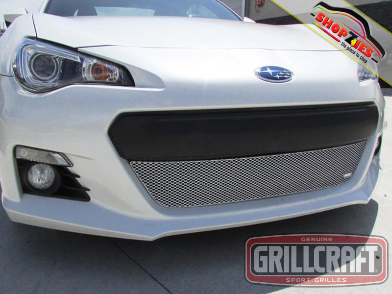 Subaru brz mesh grille grill lower insert silver 1pc grillcraft sub-1737-s