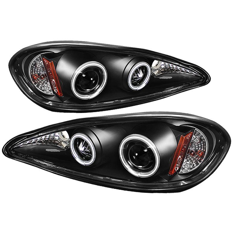 Spyder pontiac grand am 99-05 projector headlights - ccfl halo - led (