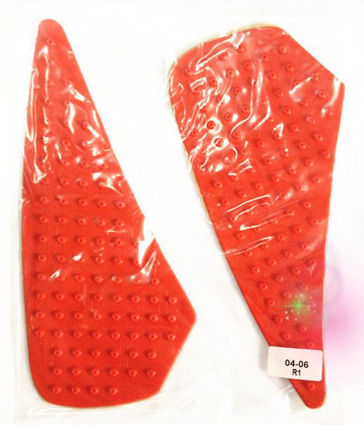 Tank traction side pad gas grip protector yzf r1 2004-2006 05 red good 