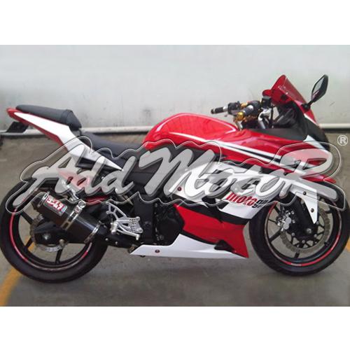 Injection molded fit ex250 250r 2008-2012 2009 2010 white red fairing l2565k