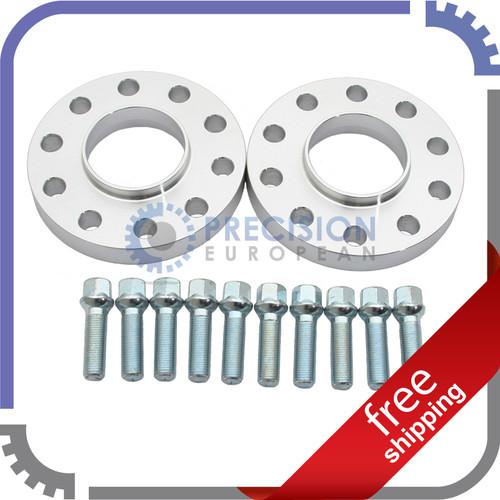 20mm hubcentric wheel spacers (vw audi 57.1) with 14x1.5 silver ball seat bolts